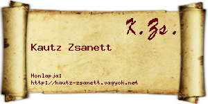 Kautz Zsanett névjegykártya